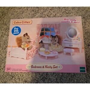 Calico Critters Bedroom & Vanity Set CC1747 Retired Epoch W/Furniture | Sealed